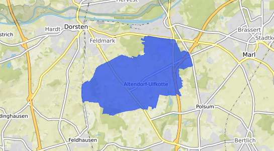 Bodenrichtwertkarte Dorsten Altendorf Ulfkotte